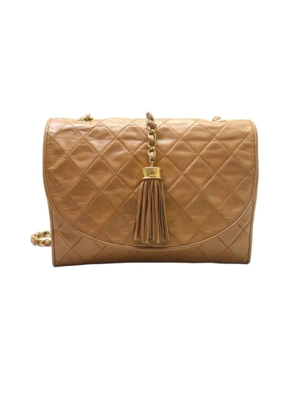 Chanel Lambskin Quilted Chain Shoulder Bag